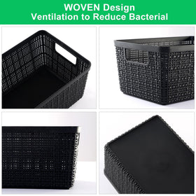 WRRLORS breathable plastic baskets with ventilation holes prevent moisture buildup