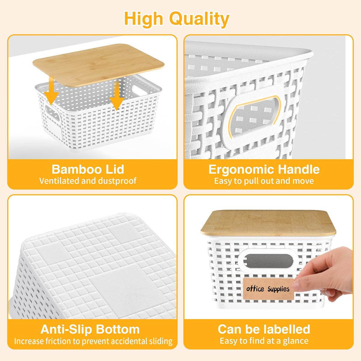 Wrrlors durable lightweight basket cleans easily with a damp cloth.