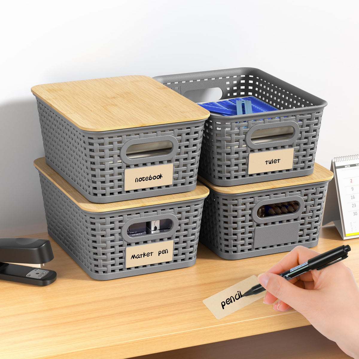Wrrlors durable plastic storage bins are wipe-clean for easy maintenance