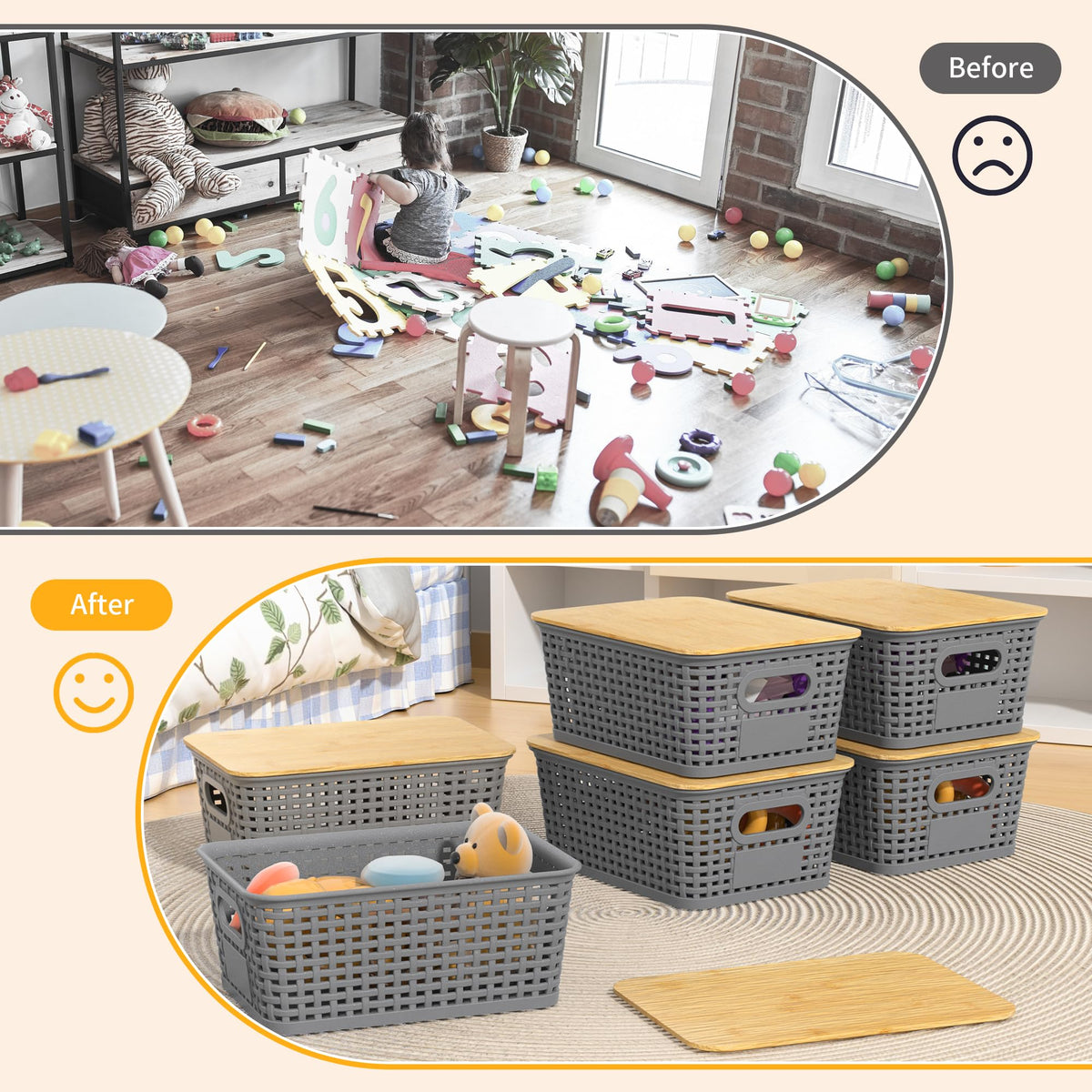 Wrrlors multipurpose storage for kitchen, toys, or bathroom