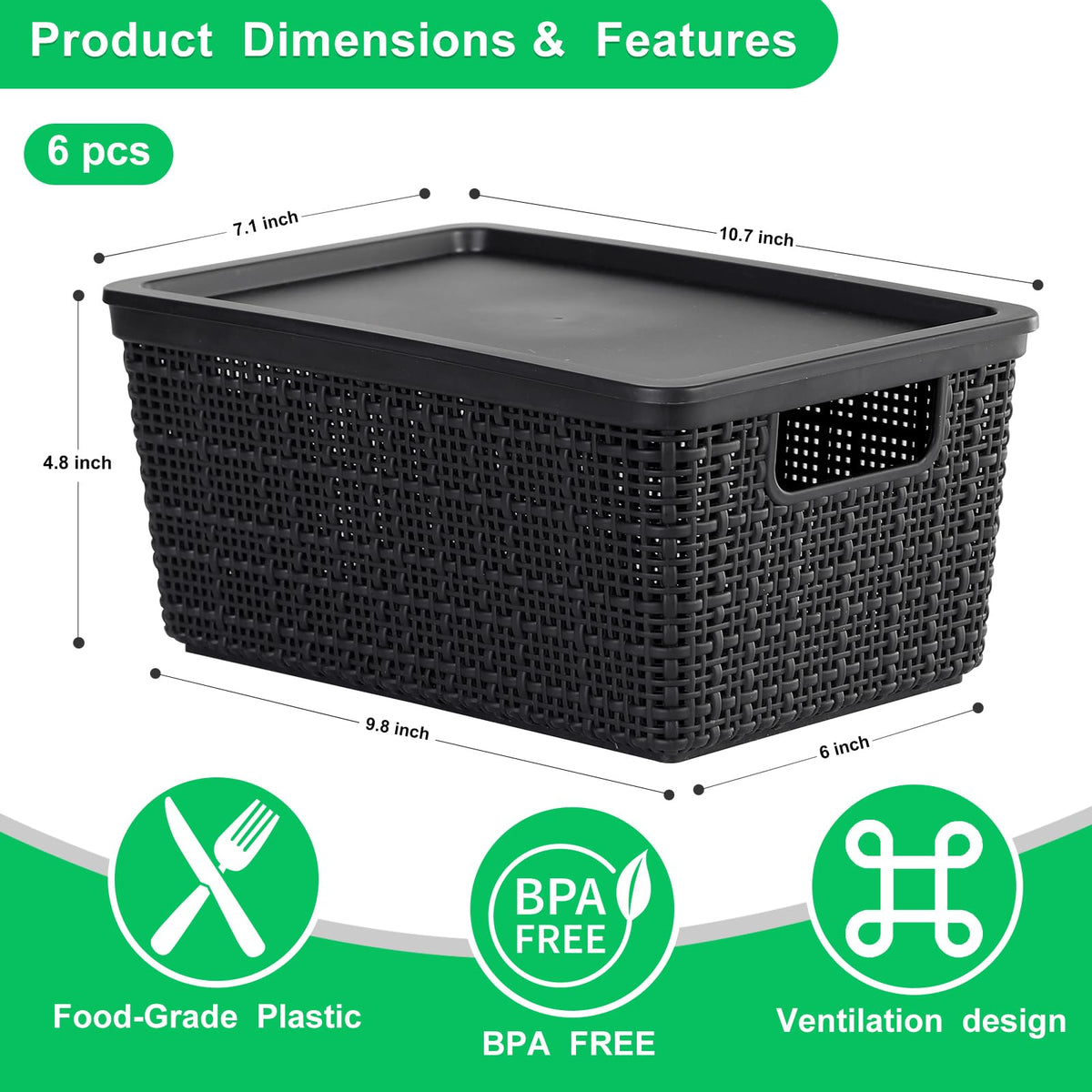 WRRLORS stackable storage bins maximize space on closets, shelves, and desks