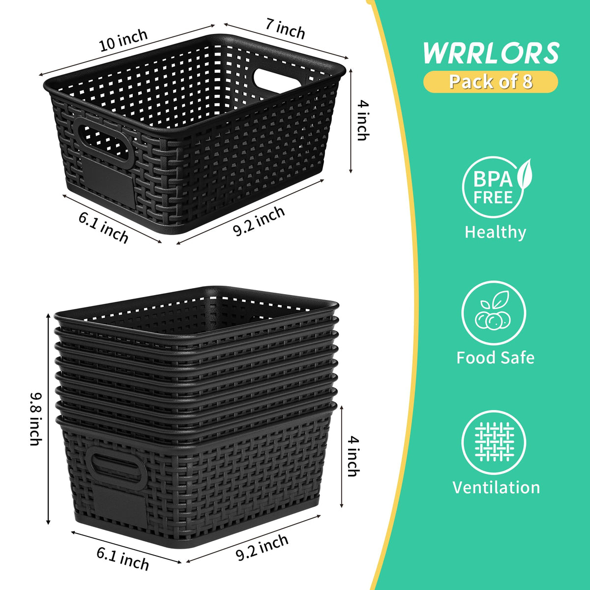 Wrrlors ventilated baskets promote airflow for better item visibility.
