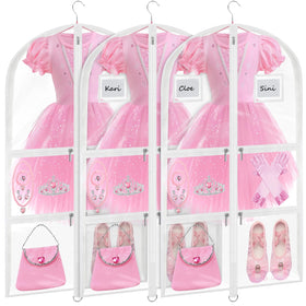 Wsaeig 40 inch clear PVC dance costume bag for quick visibility and protection