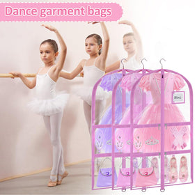 Wsaeig dance costume bag with strong zippers ensures durability.