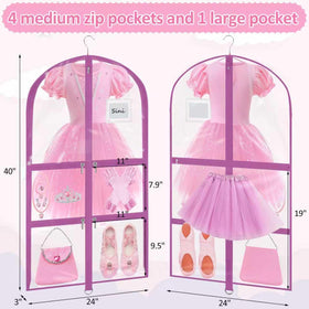 Wsaeig multipurpose garment bag doubles as closet storage for various costumes.