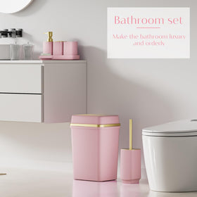 WSBArt pink soap dispenser ready for use