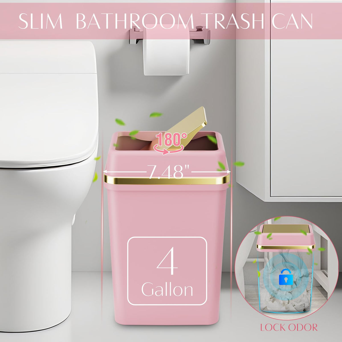 WSBArt pink toothbrush cup for rinsing and storage