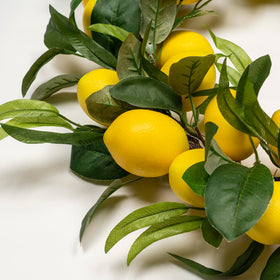 WsCrofts Lemon Wreath reusable décor for seasonal styling
