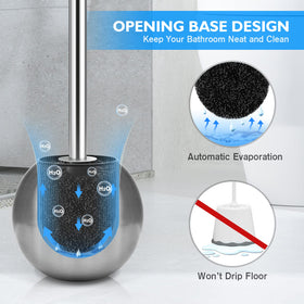 WSedor elegant bathroom toilet brush and holder for modern spaces.