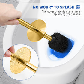 Extended 16.8-inch Wsedor brush handle in stainless steel for easy reach.