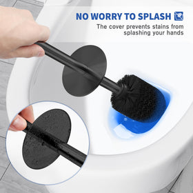 Wsedor 2-pack in black provides durable, rust-resistant bathroom tools.