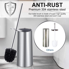 Wsedor two-pack toilet brush with long 17-inch handle for easy reach.