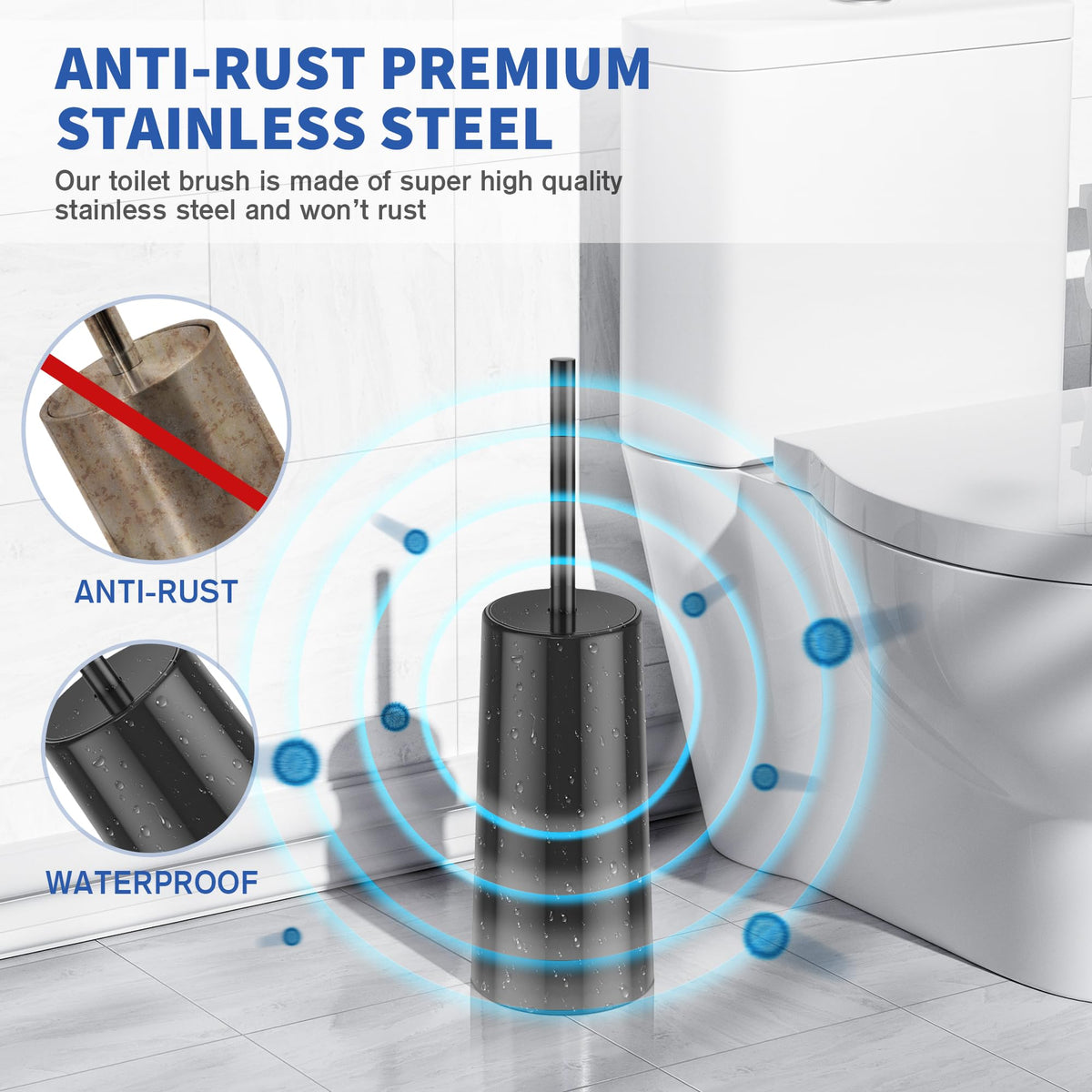 Wsedor dense brush head for deep cleaning in hard-to-reach spots.