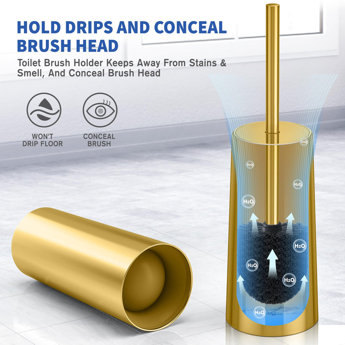 Stable gold holder with a broad base to stay in place.