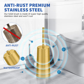 Wsedor gold holder in stainless steel for a sleek, rust-resistant look.