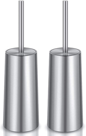 Wsedor toilet brush holder in silver keeps bristles out of sight and the bathroom tidy.