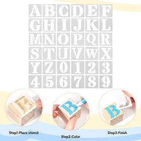 WSICSE 36 templates for numbers and letters to personalize decor.