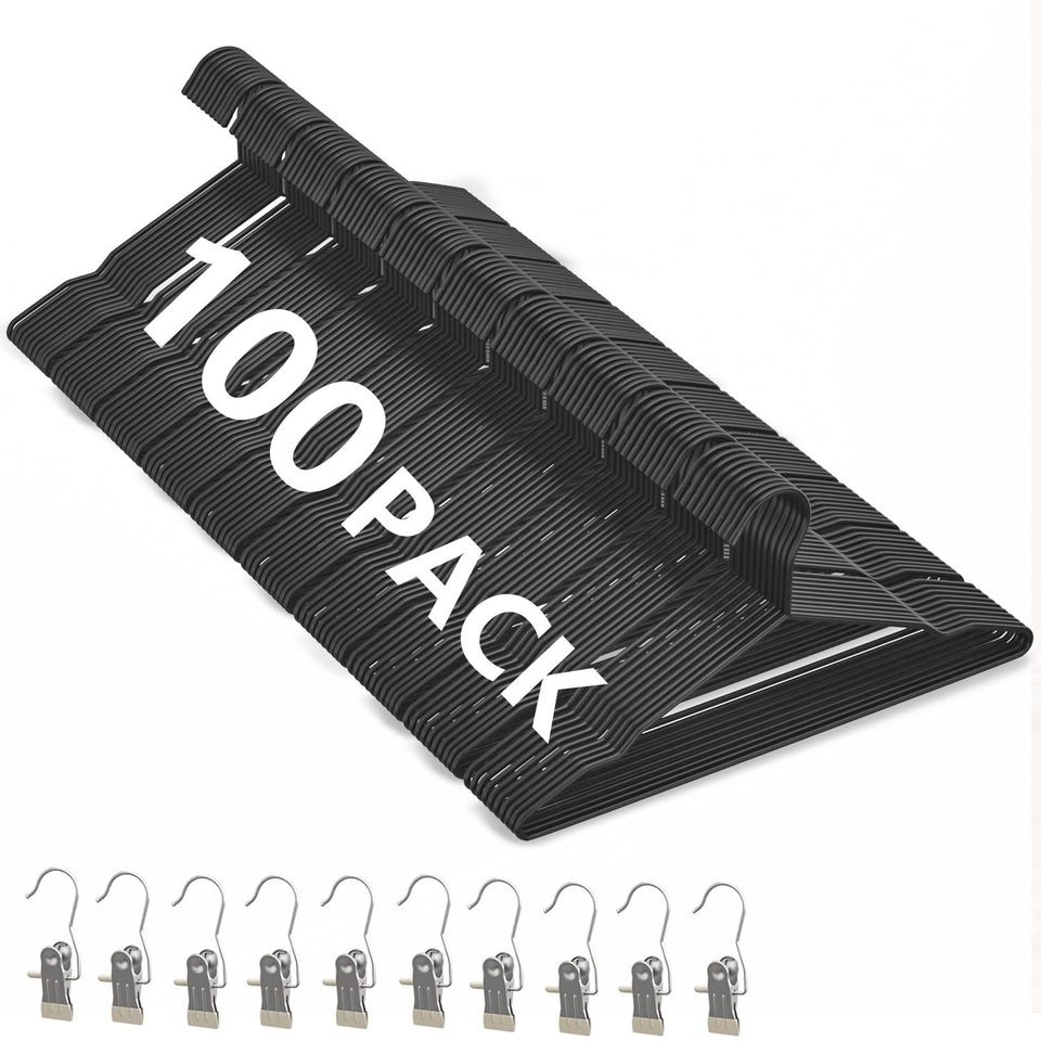 WSJYKN metal wire hangers with a 16.5-inch design for sturdy, space-saving organization.