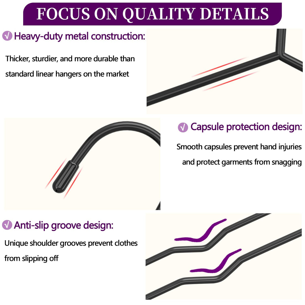 WSJYKN anti-slip groove design keeps straps in place during daily wear.
