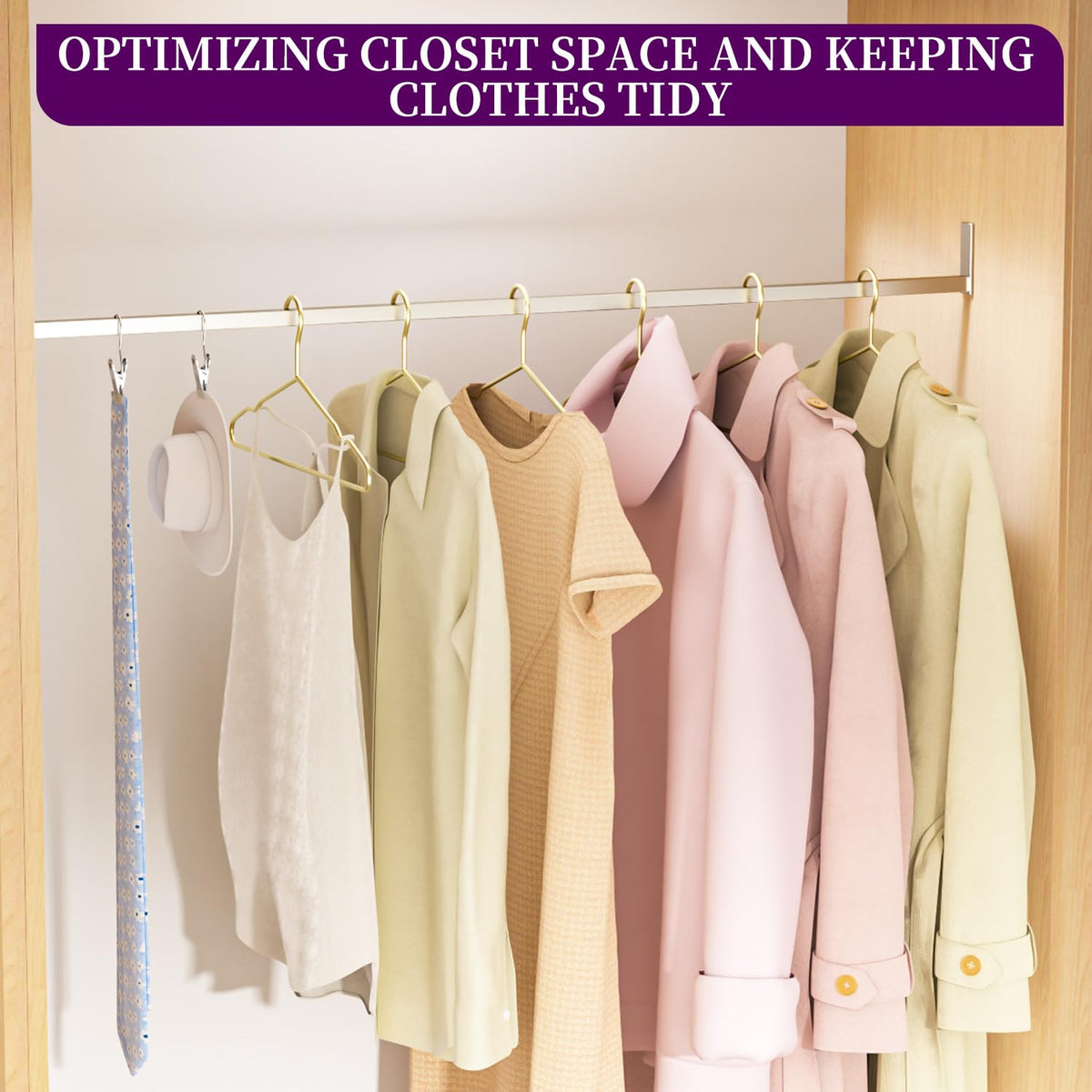 WSJYKN organized closet solution with durable construction