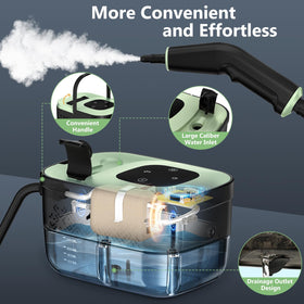 WSRYYCC steam cleaner 16-piece accessories set enables deep cleaning.