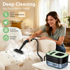 WSRYYCC steam cleaner in car interior use for spotless upholstery.