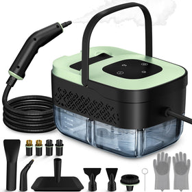 WSRYYCC steam cleaner front view showing compact design for easy storage and quick cleaning.