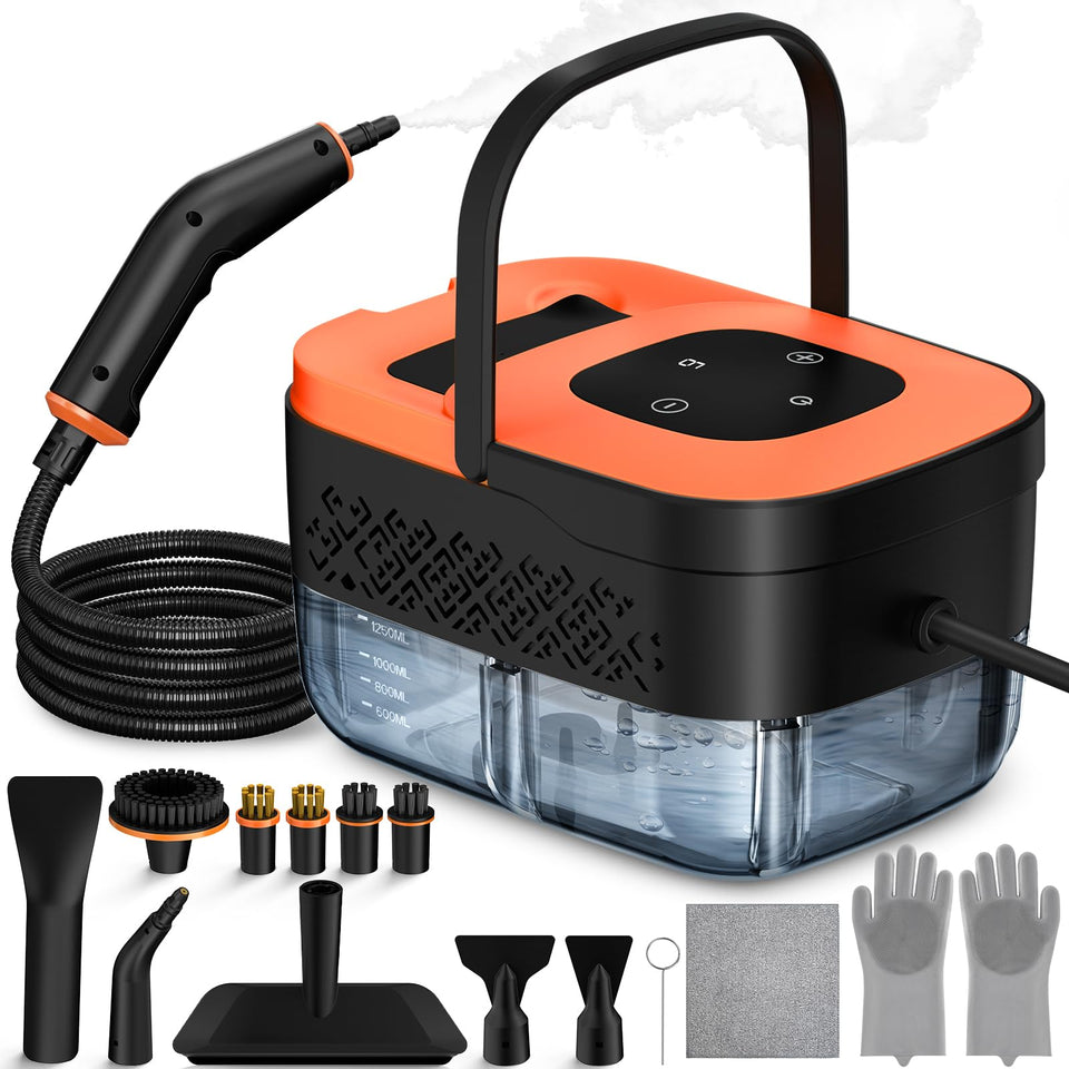 WSRYYCC Steam Cleaner unit front view showing compact handheld design for quick cleaning tasks.