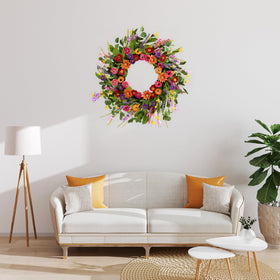WSTPUPU 22-inch front-door wreath fits standard doors and walls