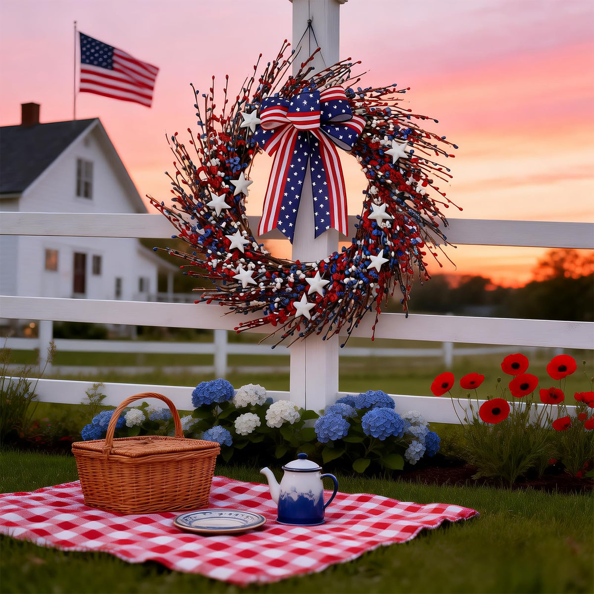 WSTPUPU American flag-inspired design elevates patriotic home styling