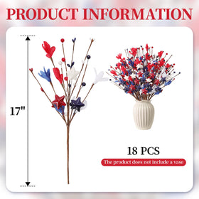WSTPUPU patriotic stems enable quick centerpiece creation