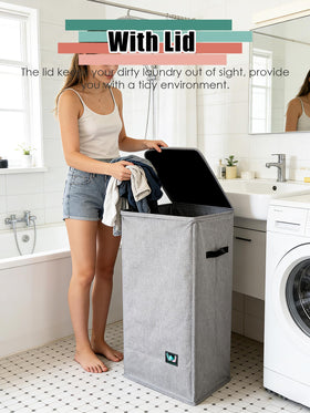 WTREE laundry hamper anti-puncture base ensures rigid structure and long-lasting use.