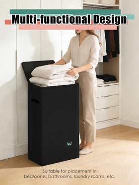 WTREE heavy-duty 600D fabric with waterproof coating protects damp laundry
