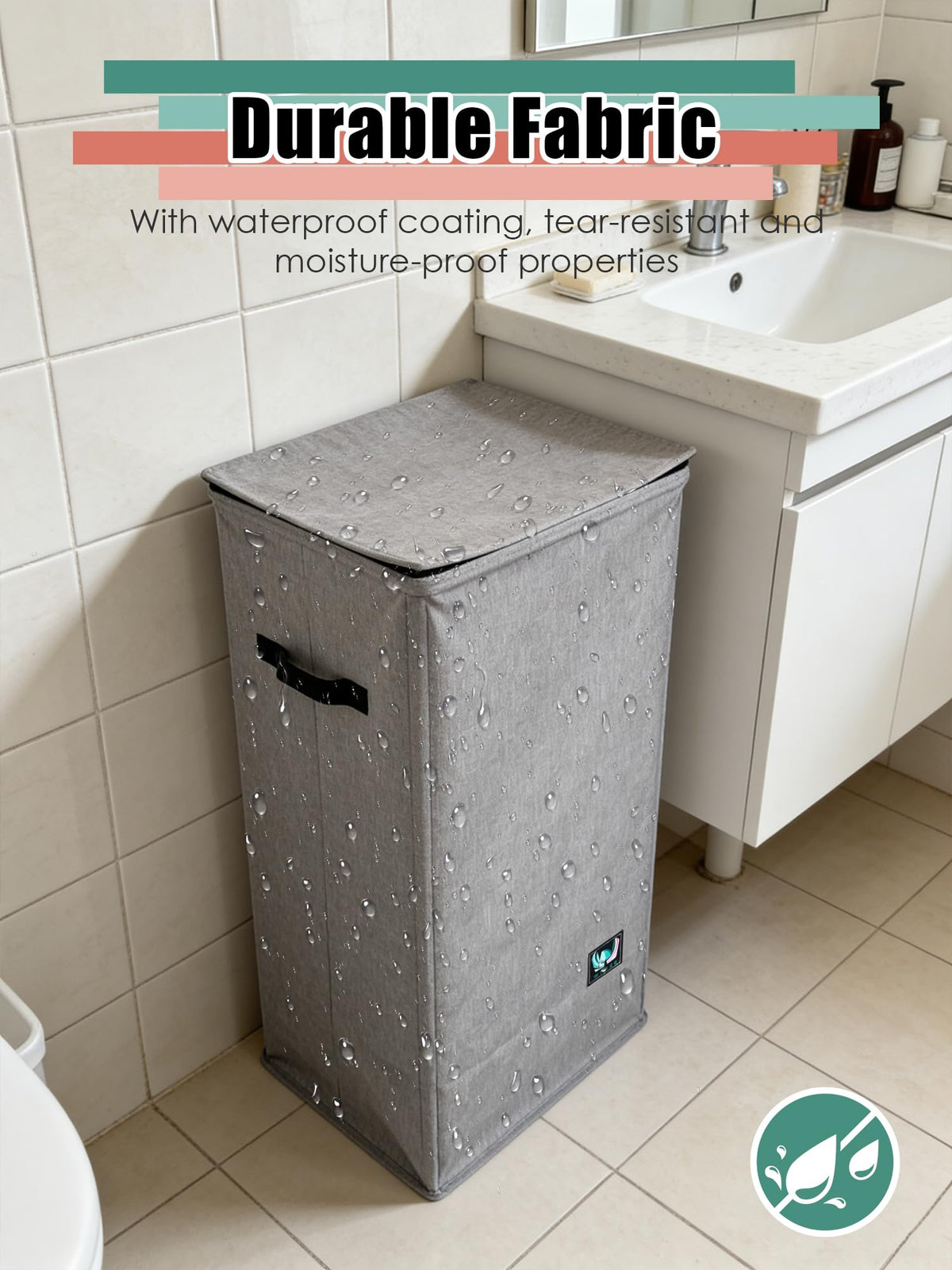 WTREE laundry hamper removable liner bag simplifies transporting heavy garments.