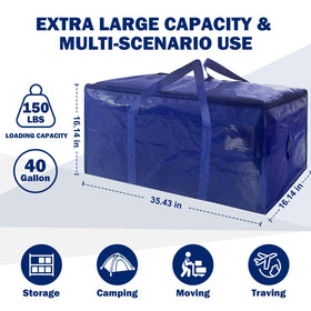 WTREE moving bag wide opening facilitates quick packing of bulky items.