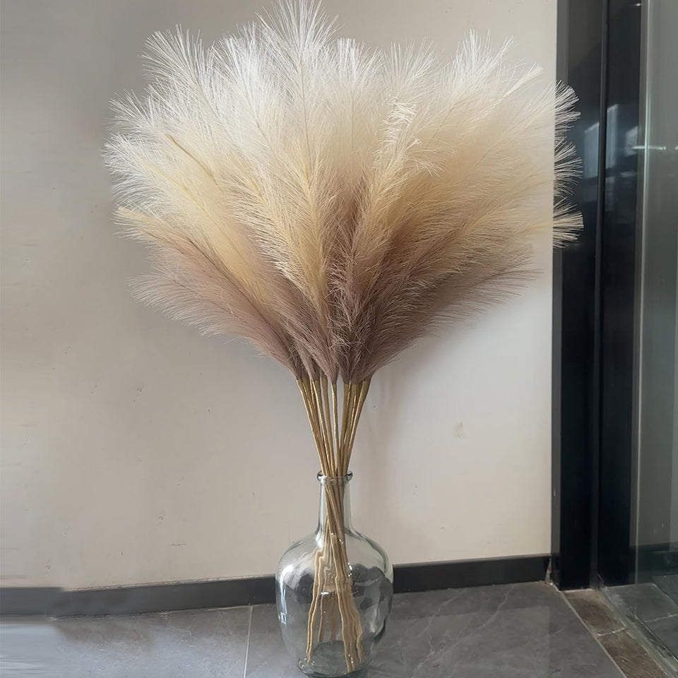 Wttisel pampas grass 38-inch stem for tall vase displays.