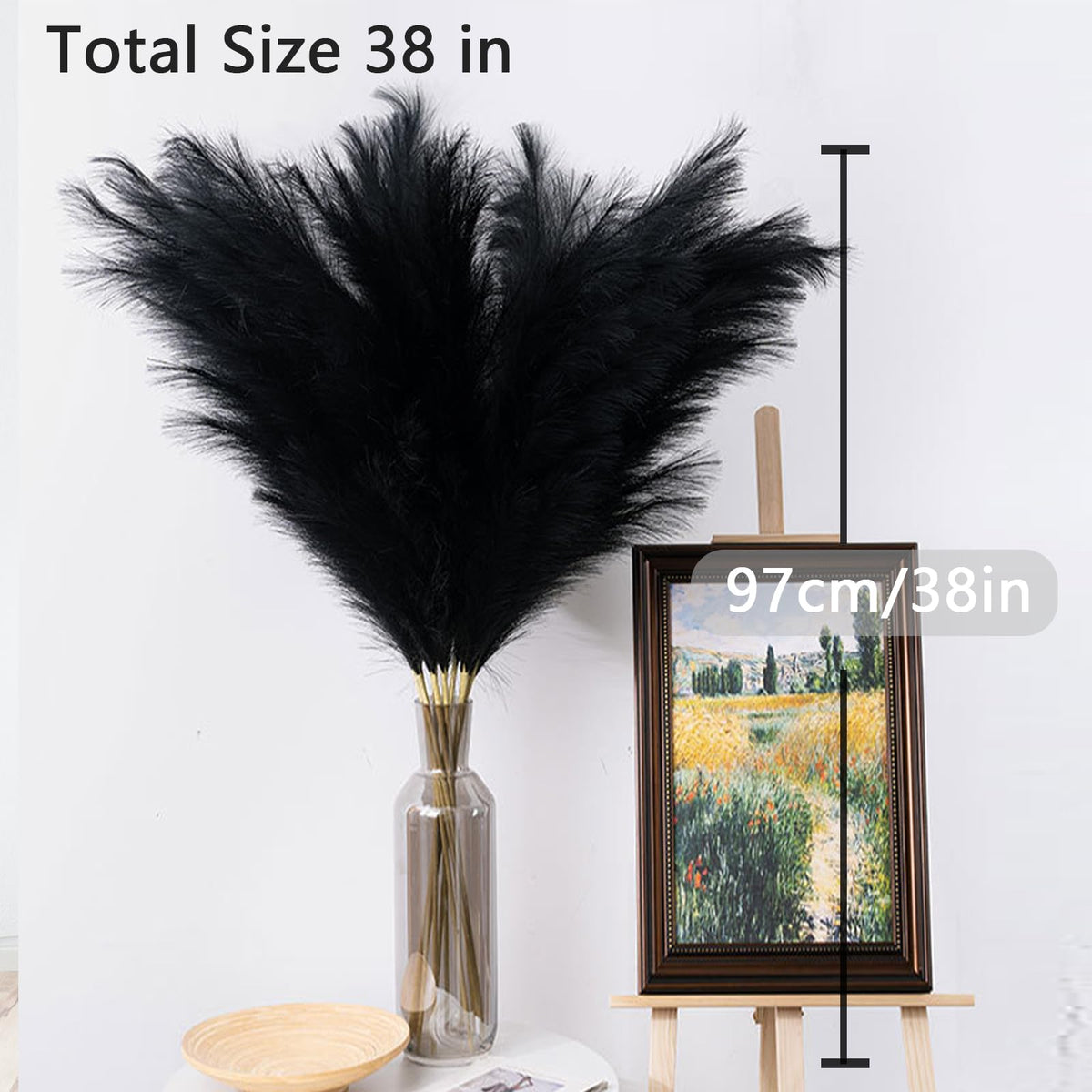 Wttisel pampas grass brown stem detail highlights durable iron wire wrap.