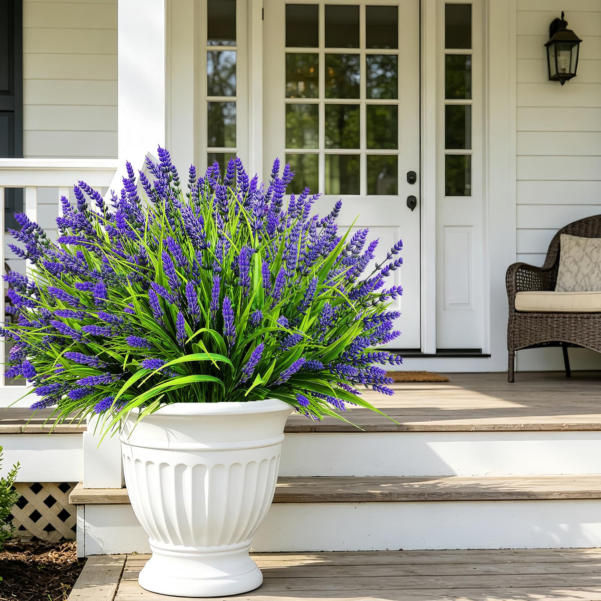 WucaFl 20-bundle arrangement in a large planter, full, layered outdoor display.