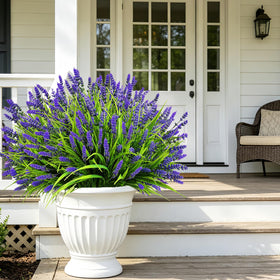 WucaFl 20-bundle arrangement in a large planter, full, layered outdoor display.