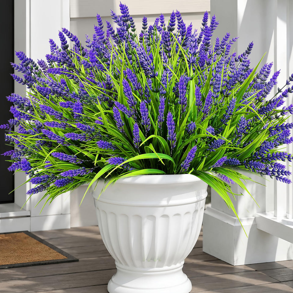 WucaFl faux monkey grass close-up, realistic texture ideal for vibrant outdoor planters.