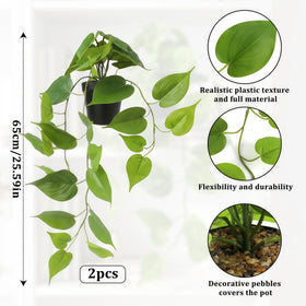 WucaFl pothos leaves close-up showing realistic veins for natural look