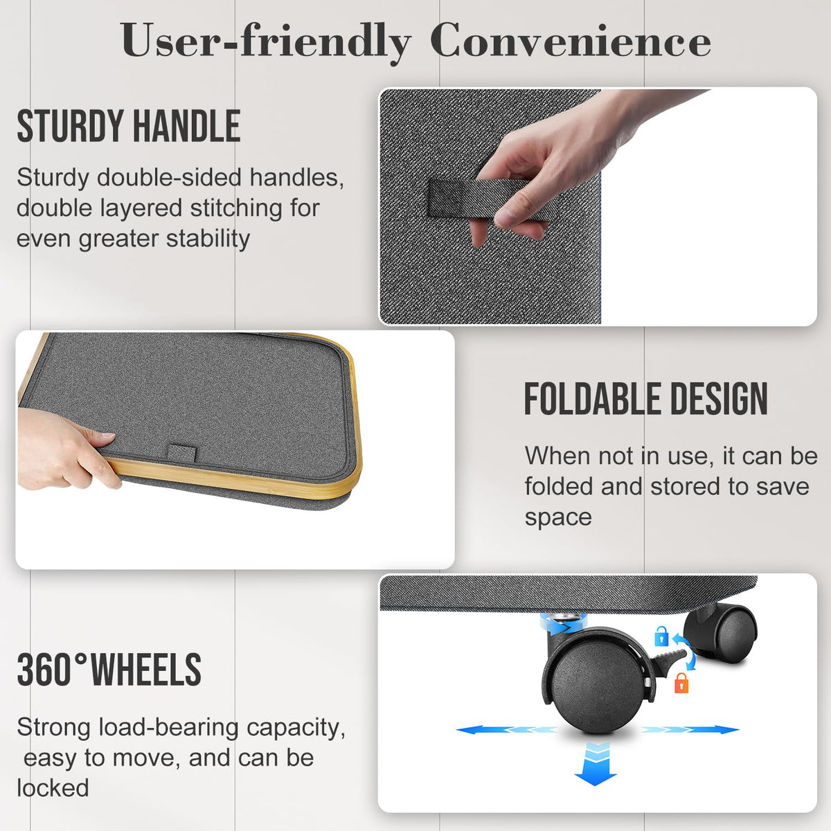 Wuevu 75L foldable design saves space when not in use.