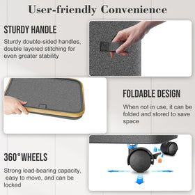 Wuevu 75L foldable design saves space when not in use.