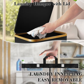 Wuevu Laundry Hamper reinforced base supports heavy loads