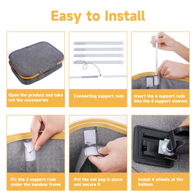 Wuevu under-bed storage fold fits out of sight.