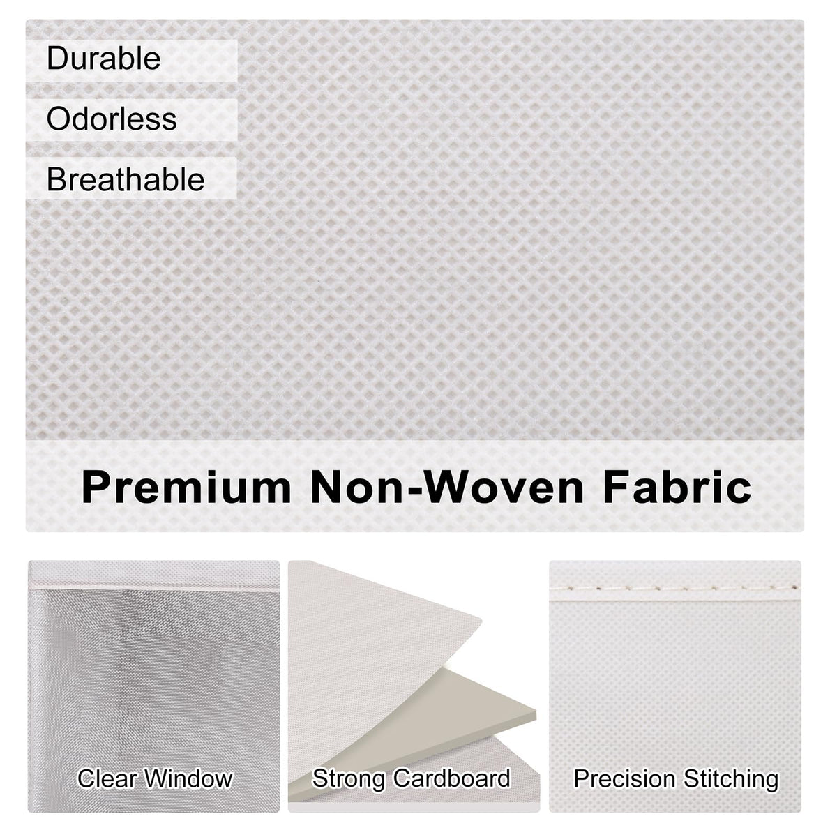 WUIKE beige neutral design bin blends with decor while organizing.