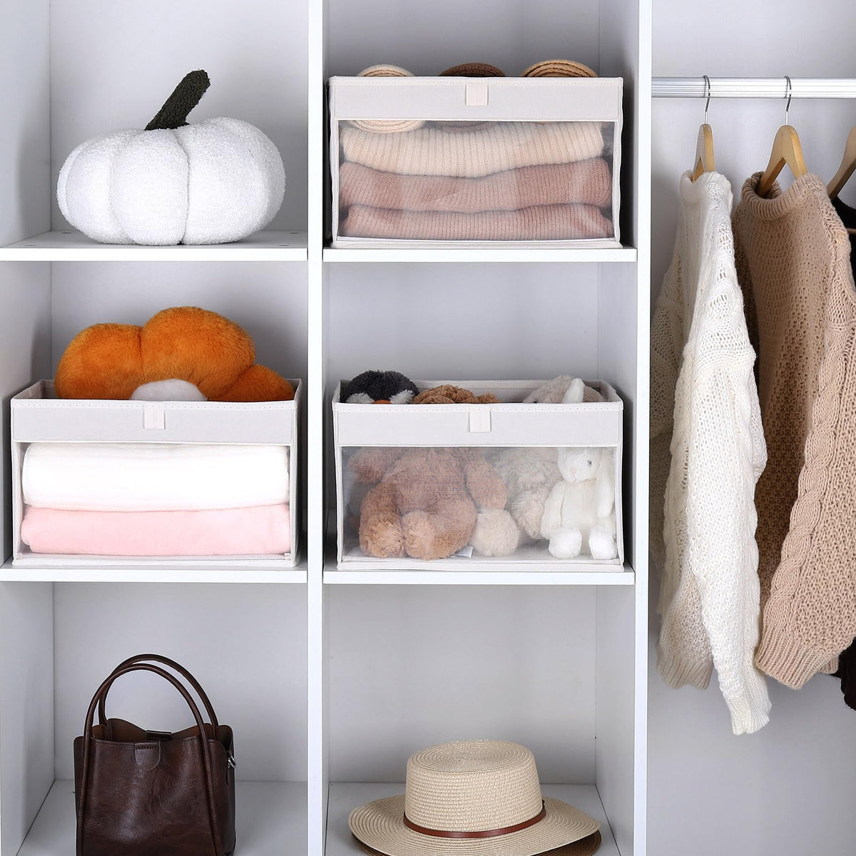 WUIKE multi-purpose storage bin for clothes, towels, books and more.