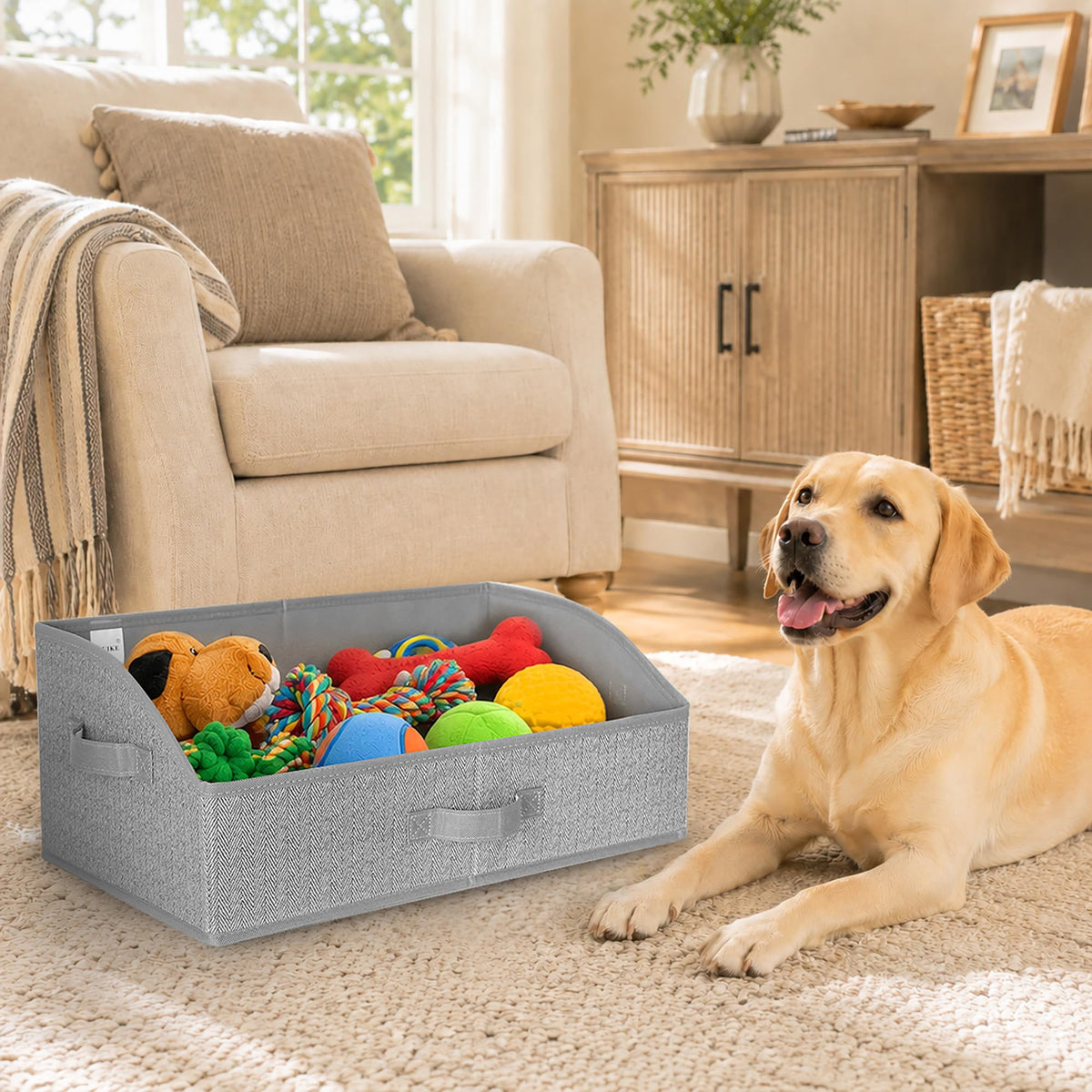 WUIKE three-handle bin gray pack demonstrates portability