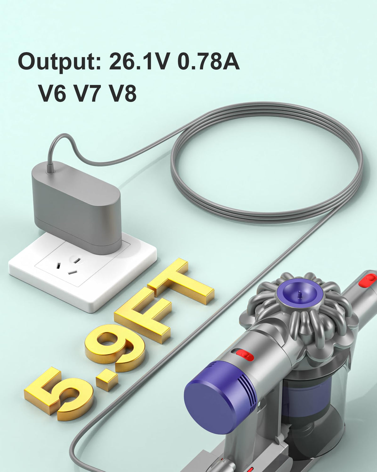 WUKUR Dyson 26V charger backup option keeps vacuums ready.