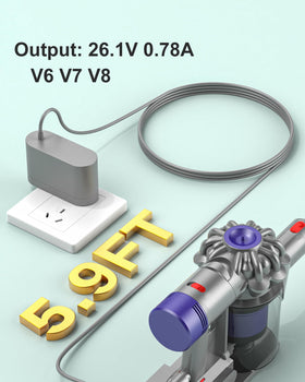 WUKUR Dyson 26V charger backup option keeps vacuums ready.